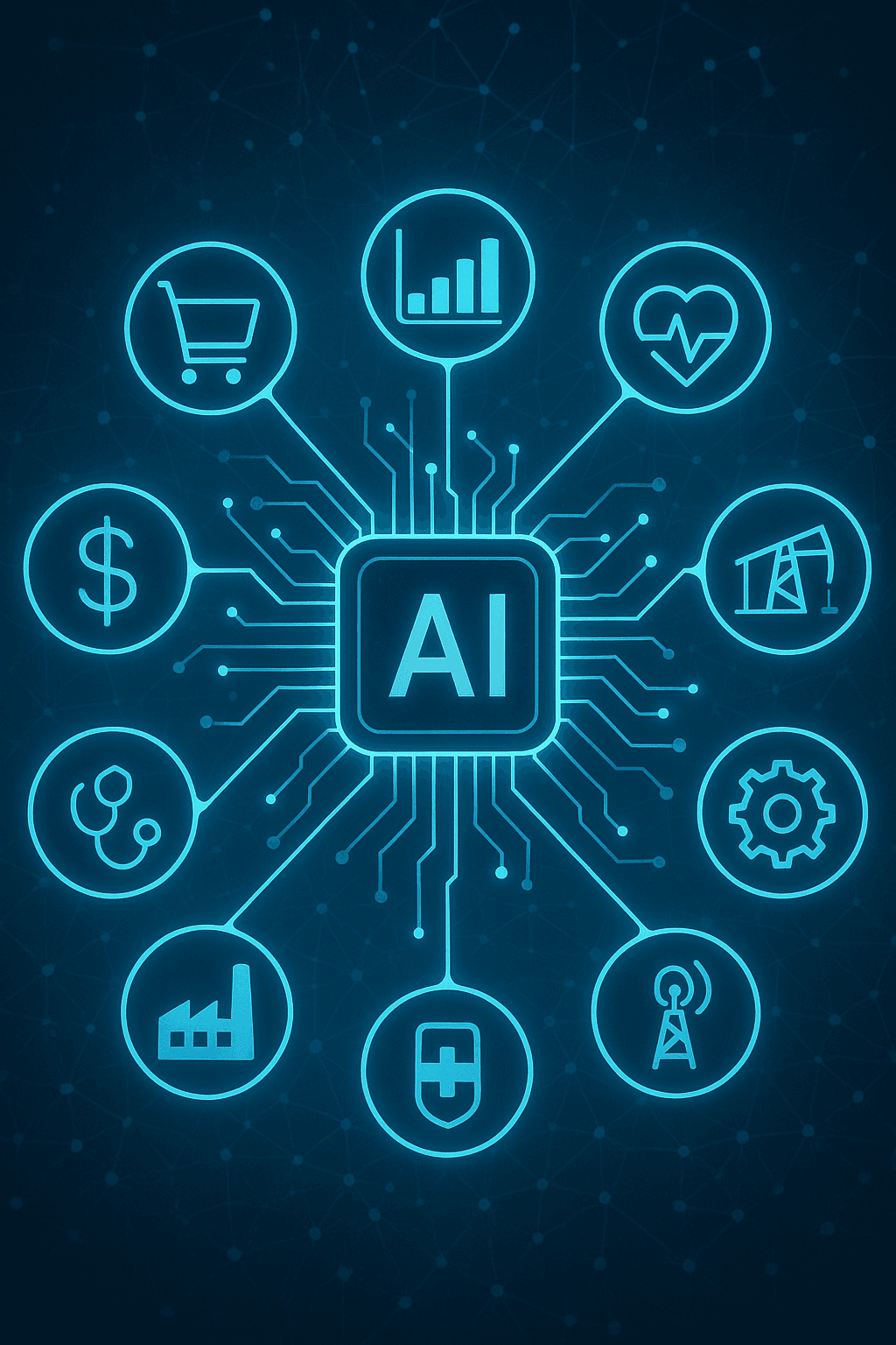 Abstract illustration representing digital transformation across industries.